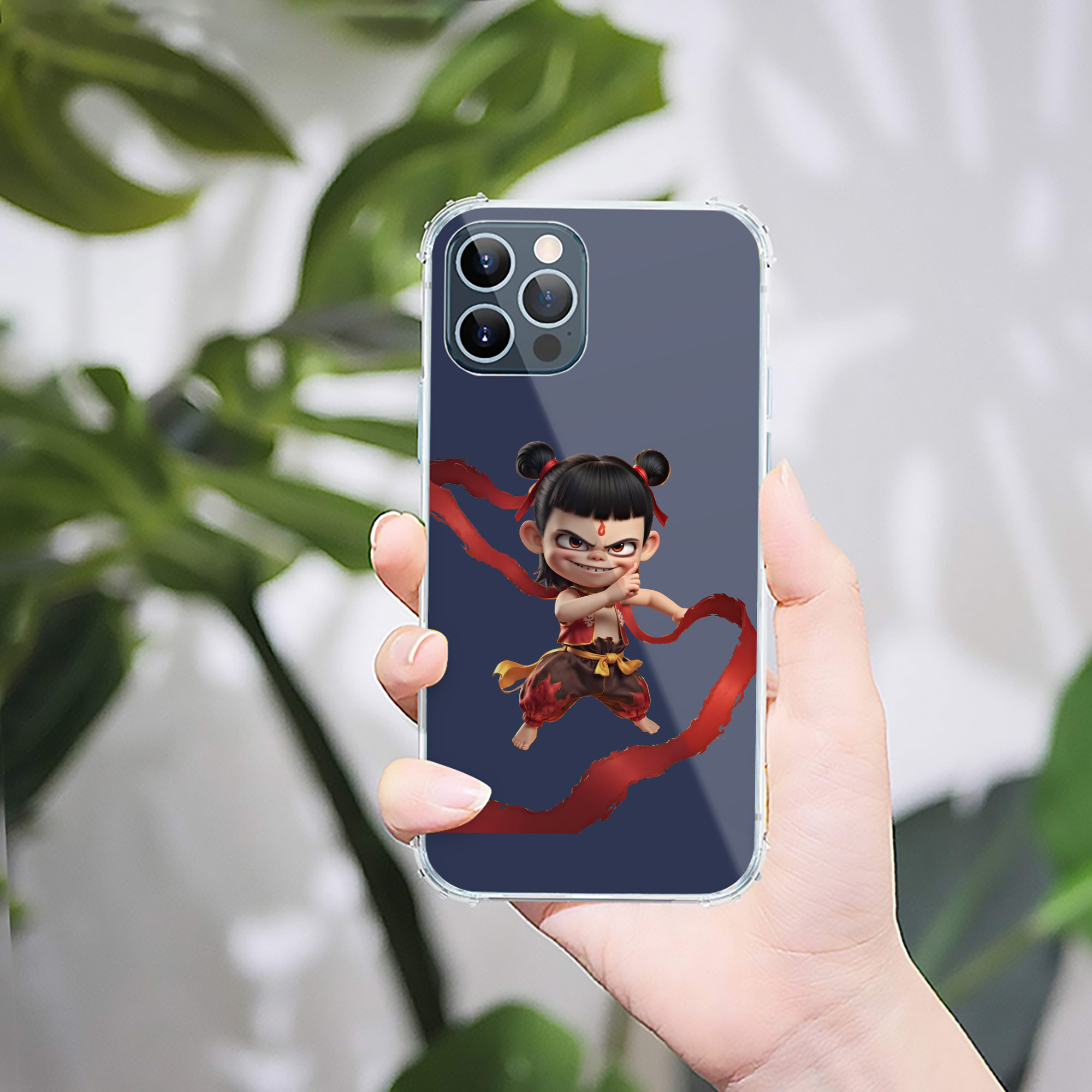 （画像用） Ne Zha 2 ナタ 魔童の大暴れ 【iPhone 12シリーズ対応】透明スマホケース（クリアソフトケース）